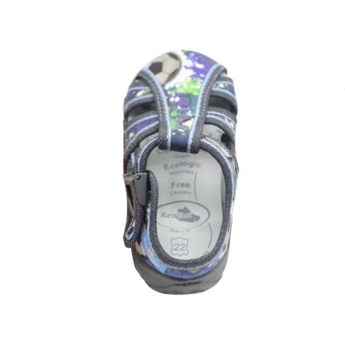 Sandale din panza pentru baieti Renbut RBT-01, Gri [4]