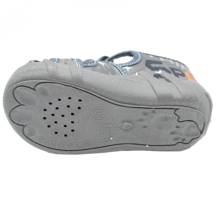 Sandale din panza pentru baieti Renbut REN60-G-19, Gri [2]