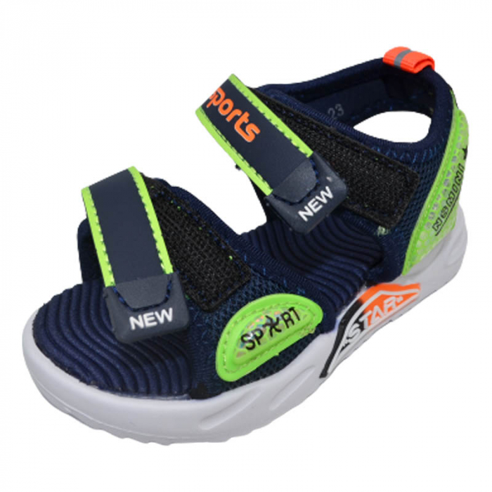 Sandale din panza pentru baieti Tom Miki F-0392-F, Bleumarin [3]