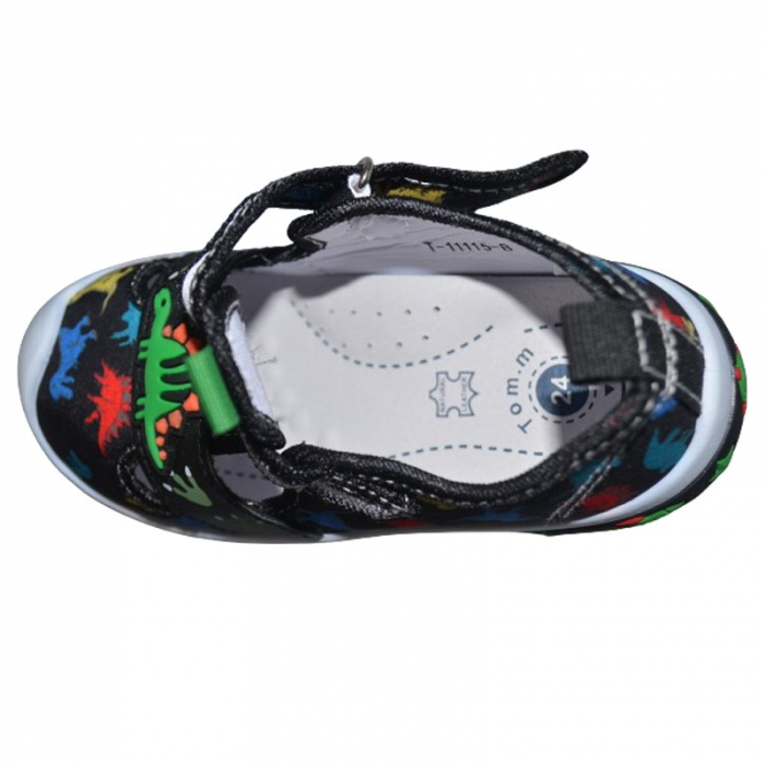 Sandale din panza pentru baieti Tom Miki T-11115-B, Negru [5]