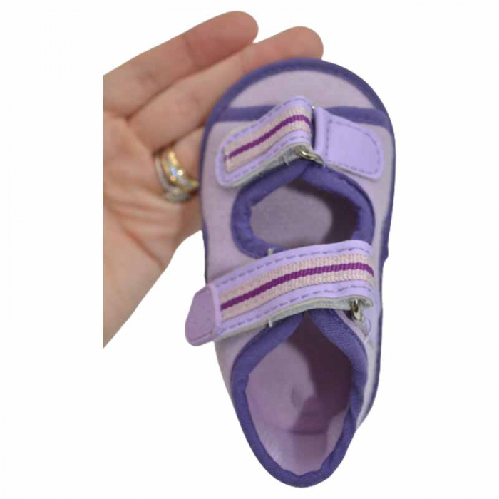 Sandale din panza pentru fete Mini Junior 250523-SDLM, Mov [4]