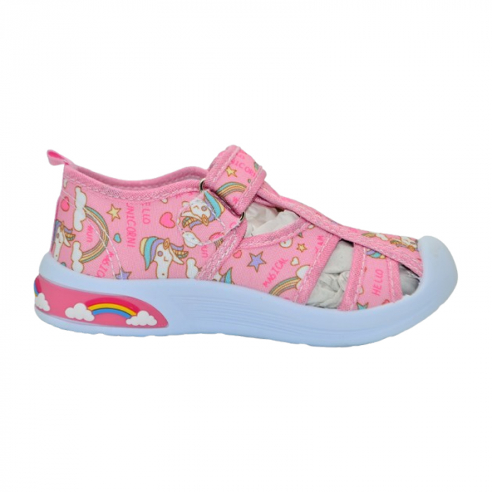 Sandale din panza pentru fete, Tom Miki T-11119-A, Roz [3]