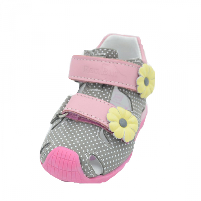 Sandale din piele pentru fete Renbut 11-1433-PR-25, Gri [2]
