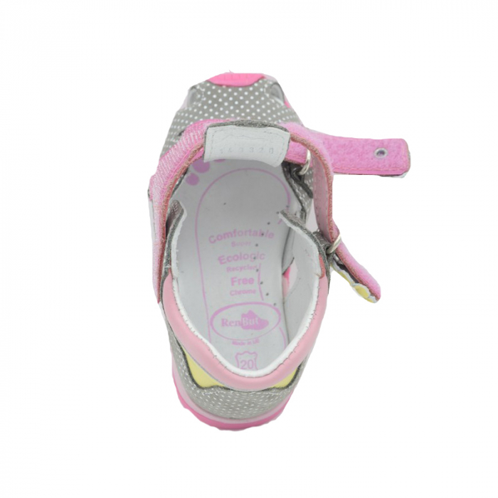 Sandale din piele pentru fete Renbut 11-1433-PR-25, Gri [4]