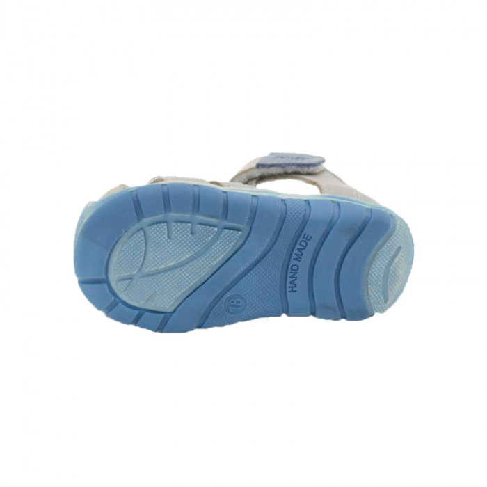Sandale din piele realizate manual pentru primii pasi EMEL E2187-14-19, Gri [2]