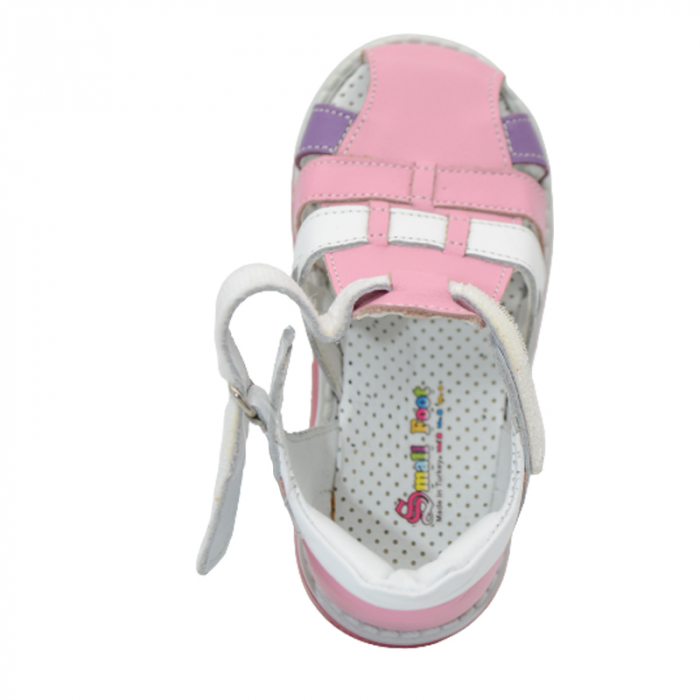 Sandale din piele pentru fete Small Foot SMFRZ-1, Roz [2]