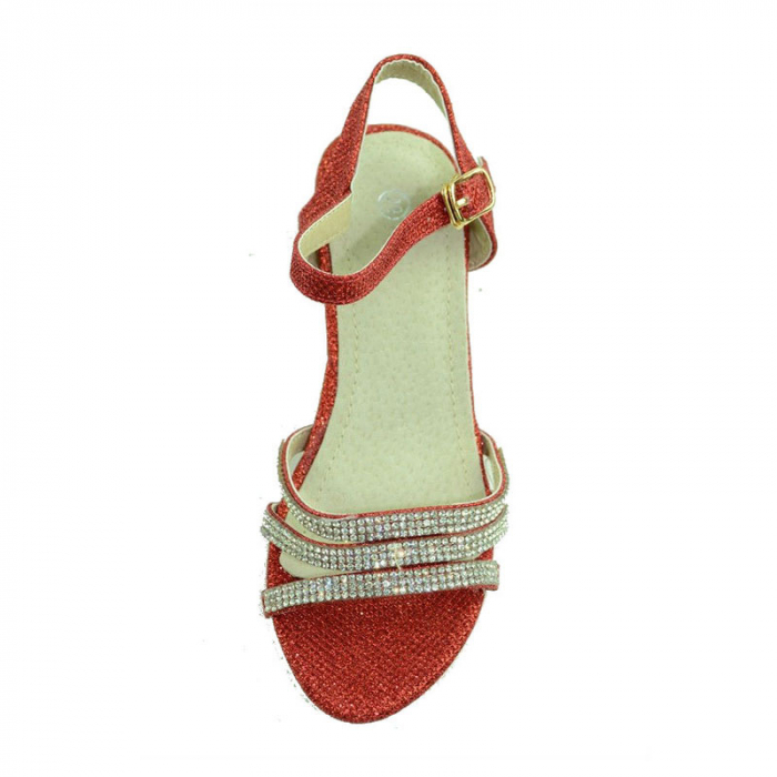 Sandale cu toc pentru fete MRS R1285-1A-R-29, Rosu [2]