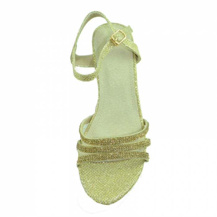 Sandale cu toc pentru fete MRS M1285-AU-32, Auriu [2]