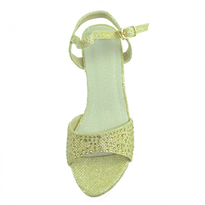 Sandale cu toc pentru fete MRS M1286-AU-31, Auriu [2]