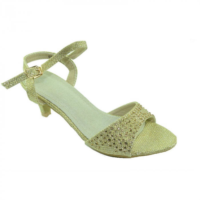 Sandale cu toc pentru fete MRS M1286-AU-31, Auriu [3]