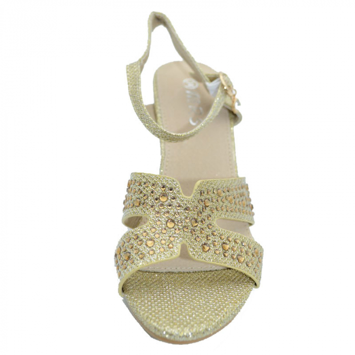 Sandale cu toc pentru fete MRS M1301-A1-31, Auriu [3]