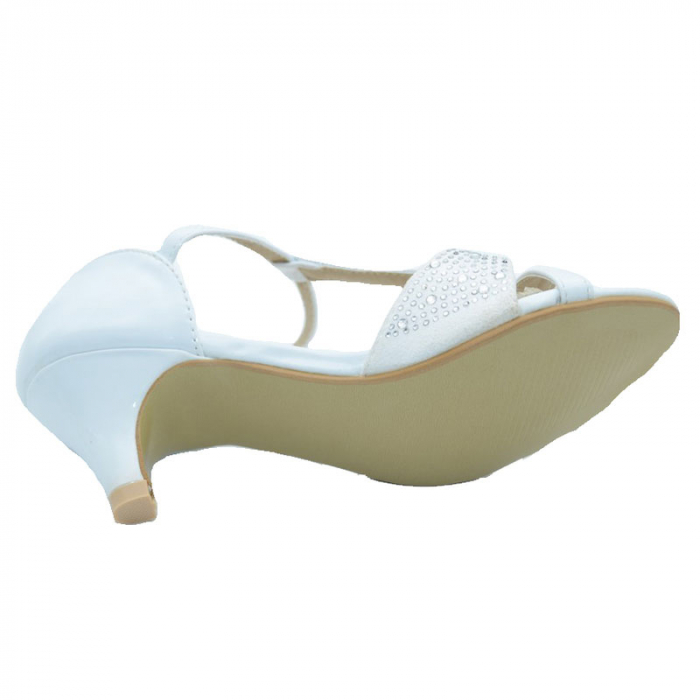 Sandale cu toc pentru fete MRS R1302-1A-28, Alb [3]