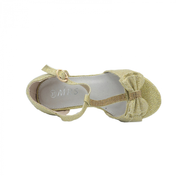 Sandale cu toc pentru fete MRS M13031-31, Auriu [2]