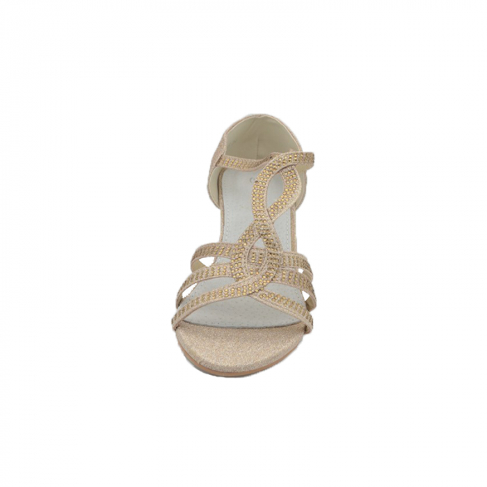 Sandale cu toc pentru fete MRS M13061-36, Auriu [4]