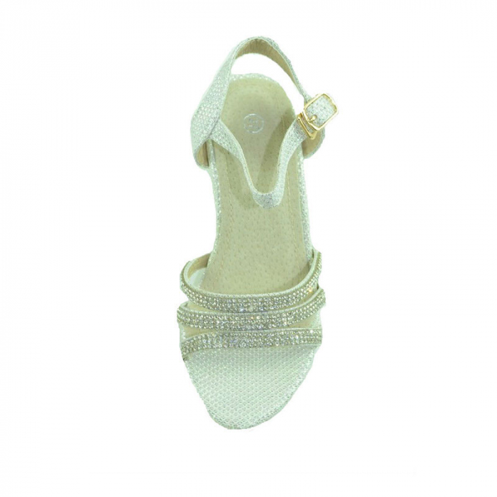 Sandale cu toc pentru fete MRS R1285-1A-A-30, Argintiu [3]