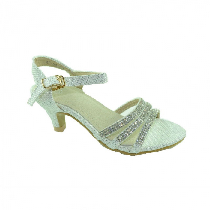 Sandale cu toc pentru fete MRS R1285-1A-A-30, Argintiu [2]