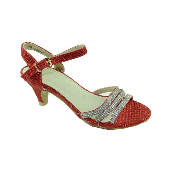 Sandale cu toc pentru fete MRS R1285-1A-R-29, Rosu [3]