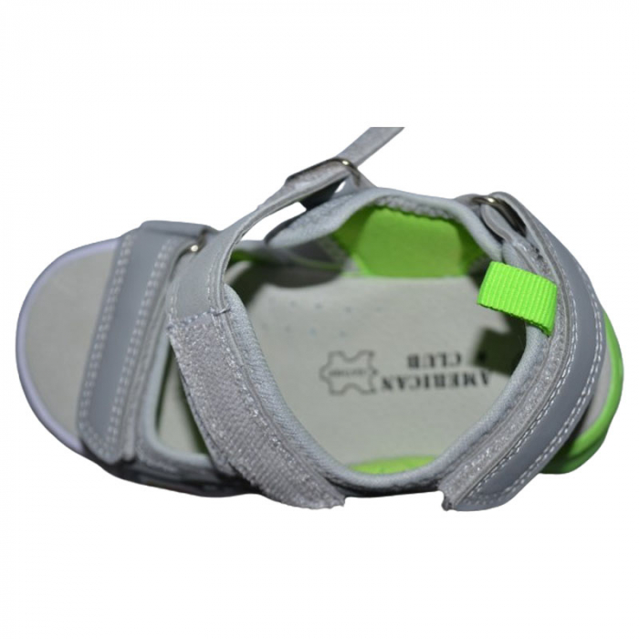 Sandale ortopedice cu led pentru baieti American Club RL145/24, Gri [4]