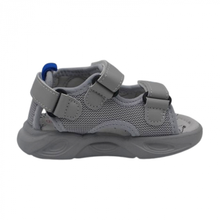 Sandale ortopedice, cu leduri, pentru baieti, Bi&Ki A-B11540-B, Gri [2]