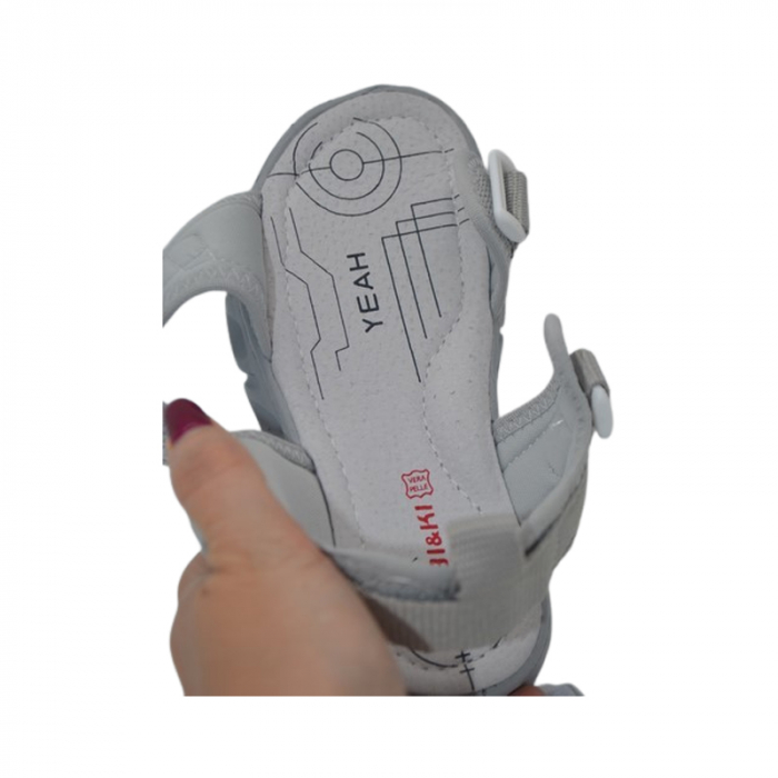 Sandale ortopedice, cu leduri, pentru baieti, Bi&Ki A-B01404-C, Gri [4]