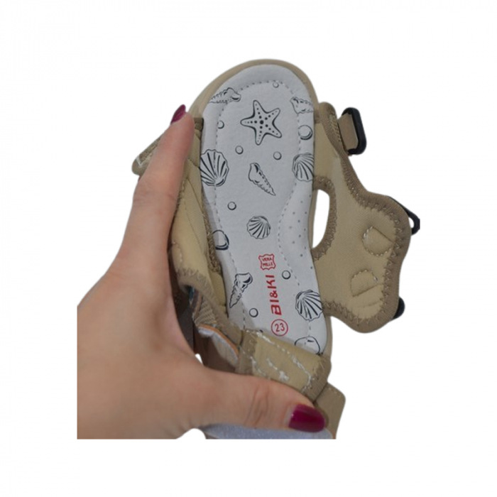 Sandale ortopedice, cu leduri, pentru baieti, Bi&Ki A-B11540-D, Maro [4]