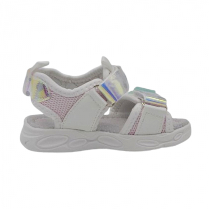 Sandale ortopedice, cu leduri, pentru fete, Tom Miki T0799-A, Alb [2]