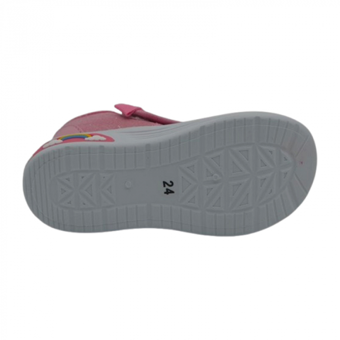 Sandale ortopedice, din panza pentru fete, Tom Miki T-10985-B, Roz [3]