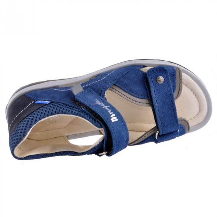 Sandale profilactice din piele naturala pentru baieti Mrugala D 1201-67-30, Bleumarin [2]