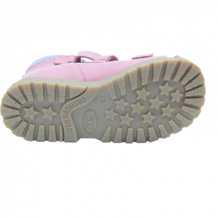 Sandale profilactice din piele naturala pentru fete Mrugala 1188F-19, Roz [3]