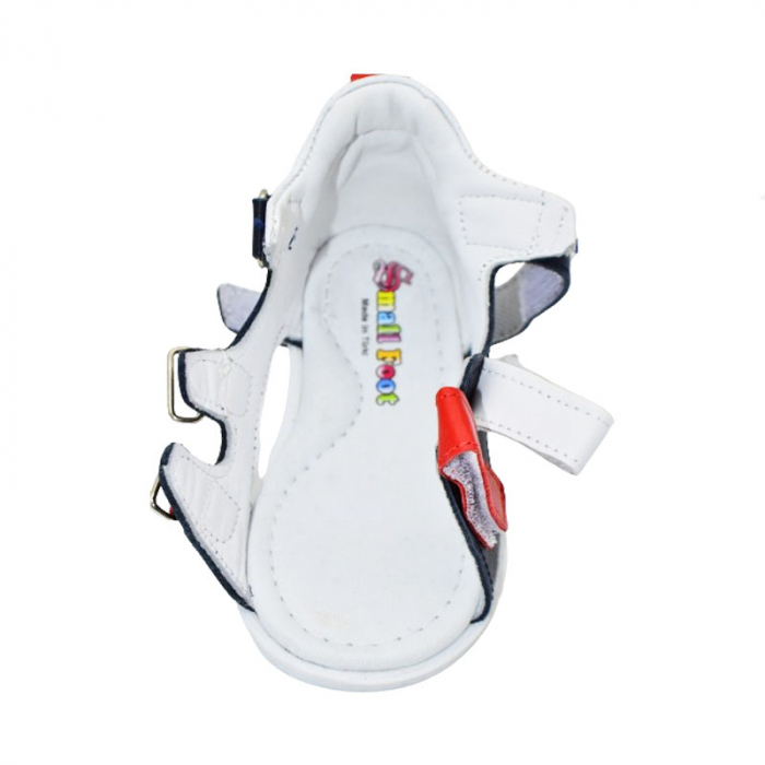 Sandale ortopedice din piele pentru baieti Small Foot PBSF-05, Bleumarin [6]