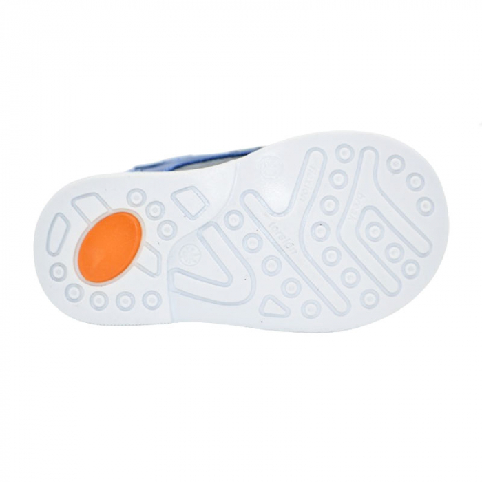 Sandale ortopedice din piele pentru baieti Small Foot PBSF-06, Albastru [5]
