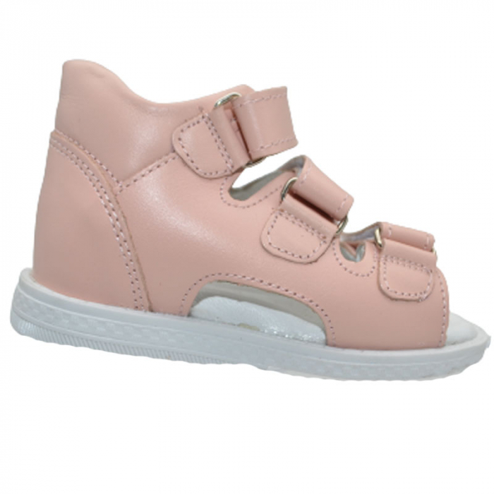 Sandale ortopedice din piele pentru fete Small Foot SMF0805R, Roz [3]