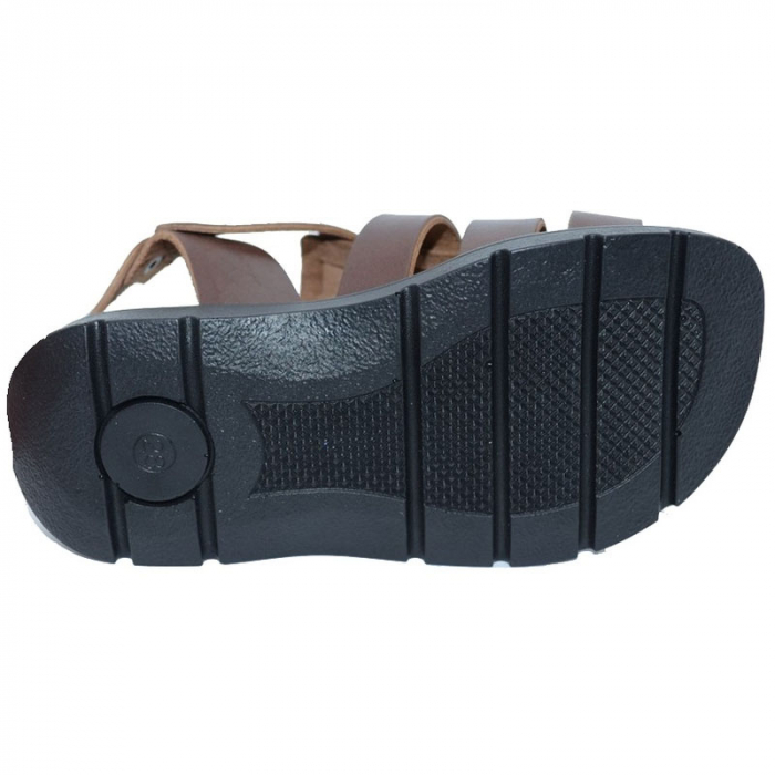 Sandale ortopedice din piele pentru baieti OEM SMF15-M-29, Maro [2]