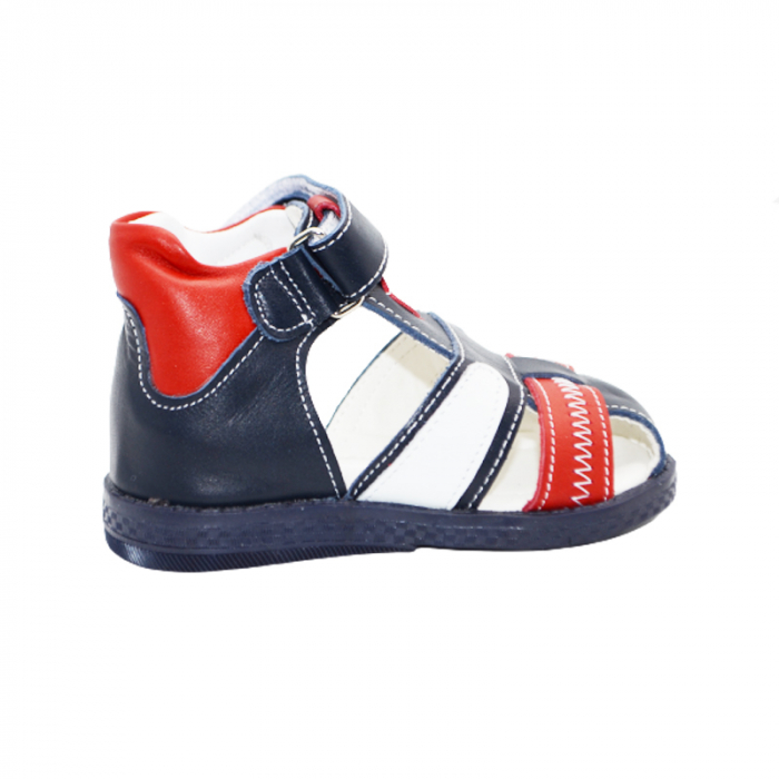 Sandale ortopedice din piele pentru baieti Small Foot SMF20-Bl, Bluemarin [2]