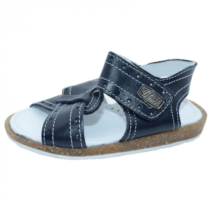 Sandale ortopedice din piele pentru baieti Small Foot SMF22-N-22, Negru [1]