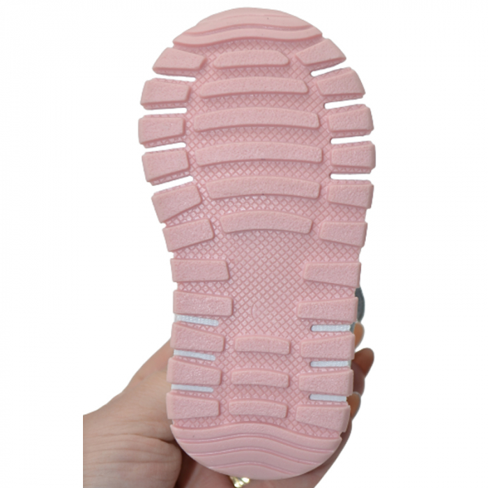 Sandale ortopedice din piele pentru fete Small Foot SSMF2607AR-19, Argintiu [4]