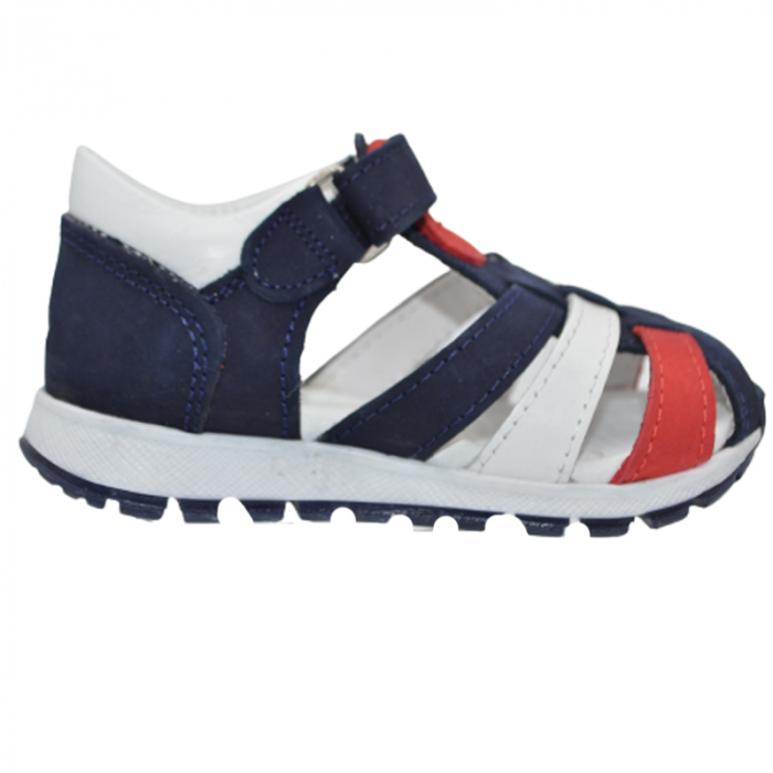 Sandale ortopedice din piele pentru baieti Small Foot SSMF2606B, Bleumarin [3]