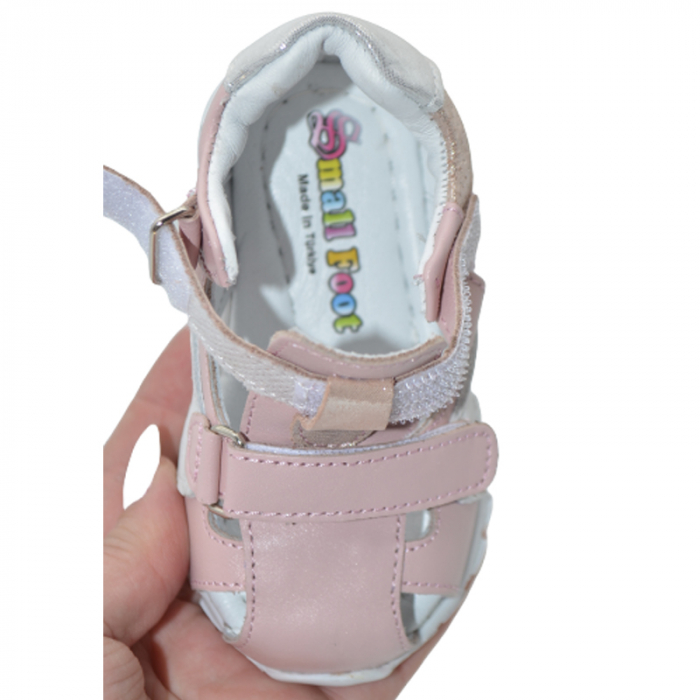 Sandale ortopedice din piele pentru fete Small Foot SSMF2607R-19, Roz [3]