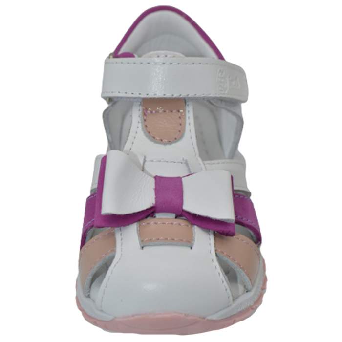 Sandale ortopedice din piele pentru fete Small Foot SSMF2607A, Alb [2]