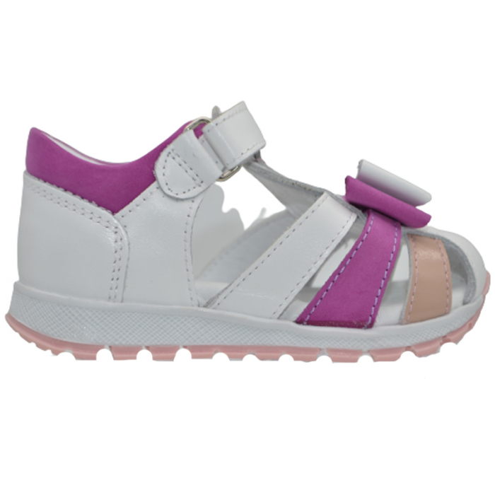 Sandale ortopedice din piele pentru fete Small Foot SSMF2607A, Alb [3]