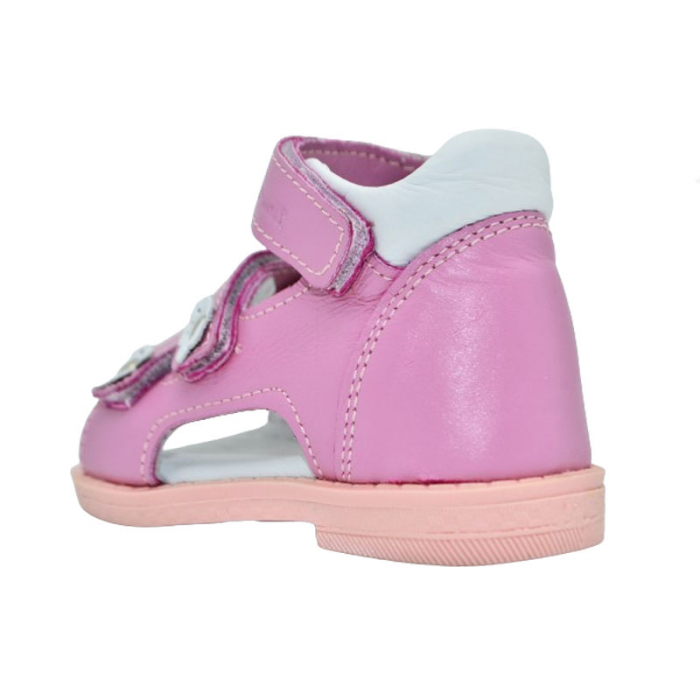 Sandale ortopedice din piele pentru fete Small Foot PFSF-09, Roz [4]