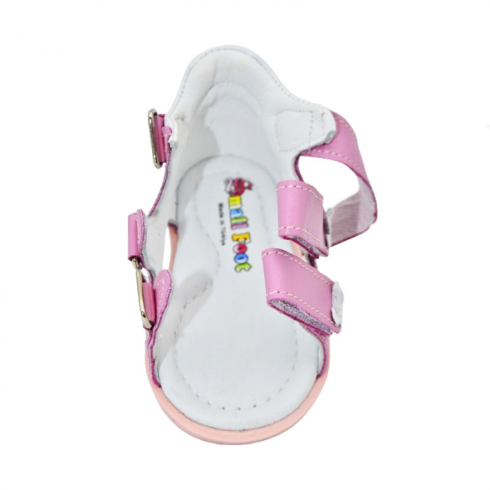 Sandale ortopedice din piele pentru fete Small Foot PFSF-09, Roz [6]