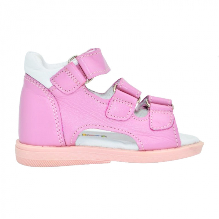 Sandale ortopedice din piele pentru fete Small Foot PFSF-09, Roz [2]