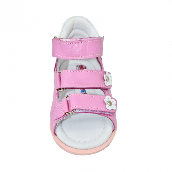 Sandale ortopedice din piele pentru fete Small Foot PFSF-09, Roz [3]
