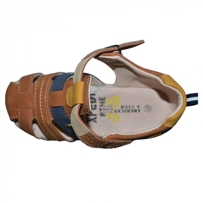 Sandale ortopedice pentru baieti American Club XD138/24-M, Maro [4]