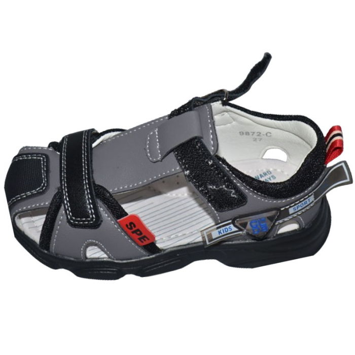 Sandale ortopedice pentru baieti Tom Miki C-T9872-C, Gri [4]
