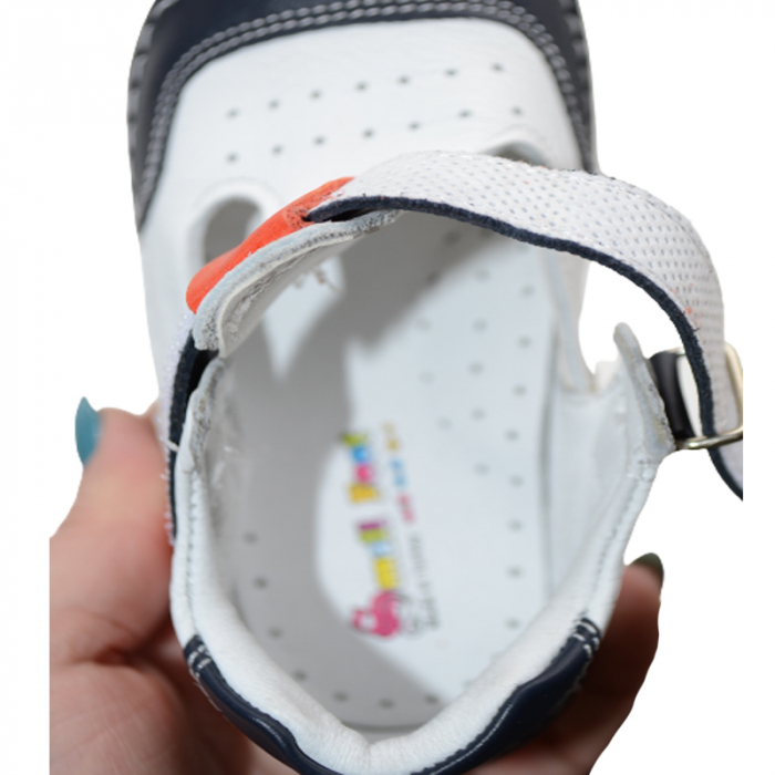 Pantofi ortopedici pentru baieti Small Foot SSMF1703-3-22, Alb [6]