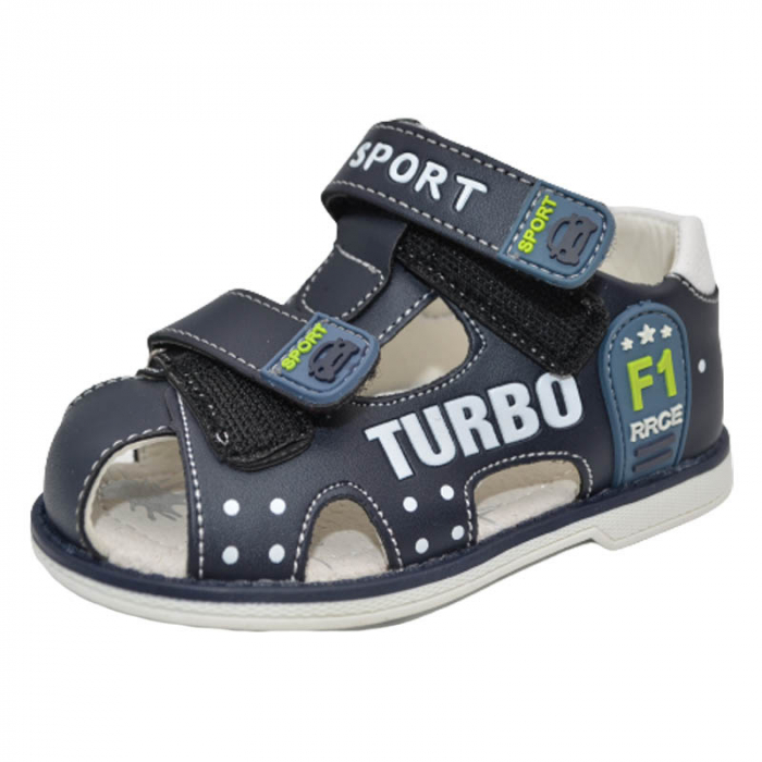 Sandale ortopedice pentru baieti Tom Miki C-T19-84-G, Bleumarin [3]