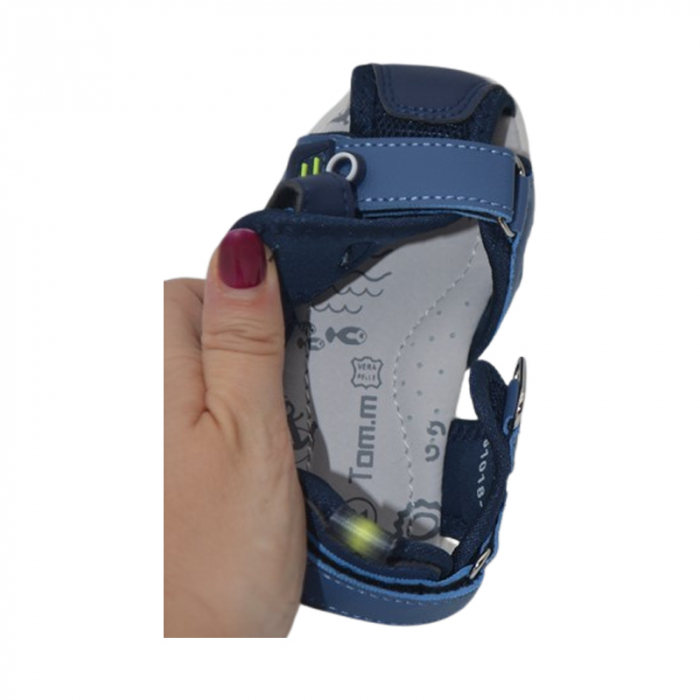 Sandale ortopedice cu leduri, pentru baieti, Tom Miki T-51018-E, Albastru [3]