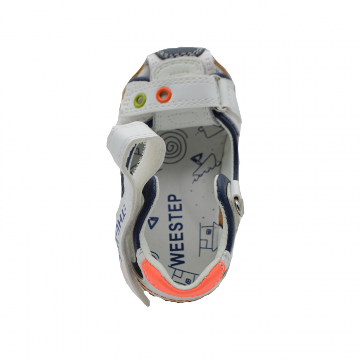 Sandale ortopedice pentru baieti WeeStep R911750065W_18, Alb [4]